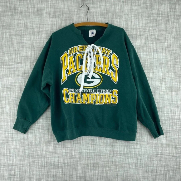 VTG Green Bay Packers Altered Sweatshirt Womens L 4132 - Picture 1 of 10